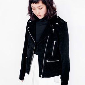 JUST FEMALE Real Suede Moto Jacket XL